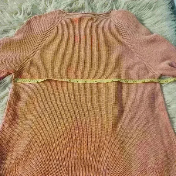Croft & Barrow Women's  peach color, long sleeve, lightweight, sweater size PL - Picture 7 of 12